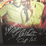 Star Trek Cast (x4) Autographed 16x20 Canvas JSA COA
