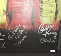Star Trek Cast (x4) Autographed 16x20 Canvas JSA COA