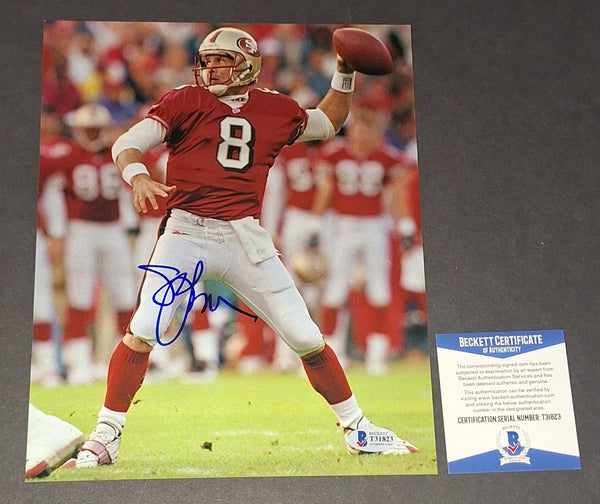 Steve Young Autographed 8x10 Beckett COA