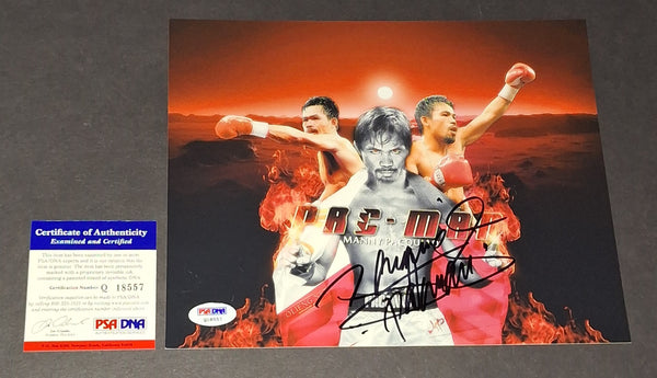 Manny Pacquiao Autographed 8x10 PSA/DNA COA