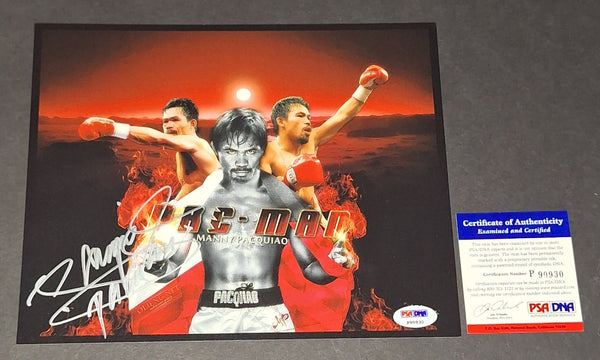 Manny Pacquiao Autographed 8x10 PSA/DNA COA