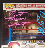 Shawn Michaels and Bret Hart Autographed Funko Beckett COA