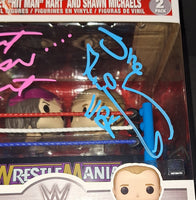 Shawn Michaels and Bret Hart Autographed Funko Beckett COA