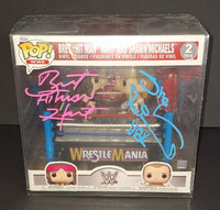 Shawn Michaels and Bret Hart Autographed Funko Beckett COA