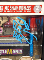 Shawn Michaels and Bret Hart Autographed Funko Beckett COA