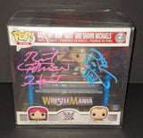 Shawn Michaels and Bret Hart Autographed Funko Beckett COA
