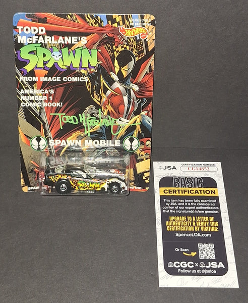 Todd Mcfarlane Autographed Spawn Hot Wheels Car JSA COA