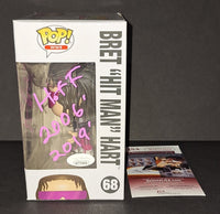 Bret Hart autographed Funko JSA COA