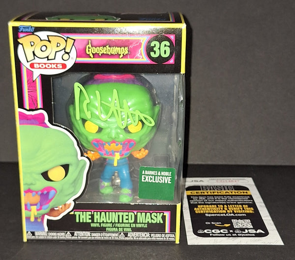 R.L. Stine Autographed Funko JSA COA