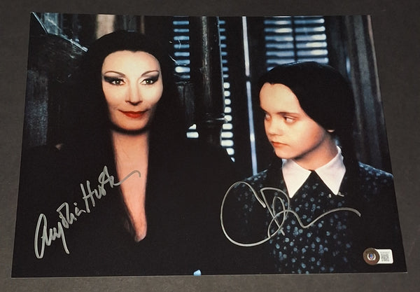 Anjelica Huston and Christina Ricci autographed 11x14 Beckett COA