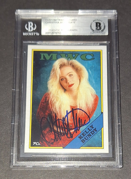 Christina Applegate autographed card Beckett COA