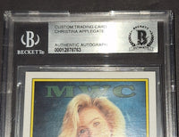 Christina Applegate autographed card Beckett COA