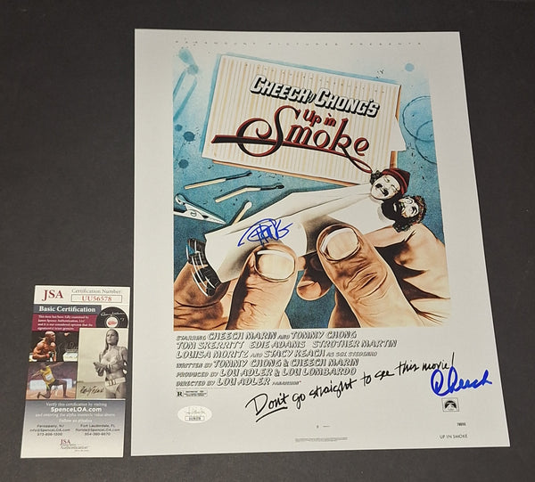 Cheech and Chong autographed 11x14 JSA COA