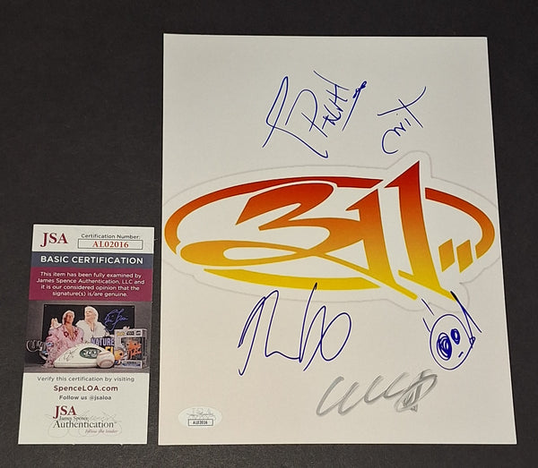 311 autographed 8x10 JSA COA