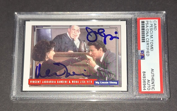 Joe Pesci and Marisa Tomei Autographed My Cousin Vinny Card PSA/DNA COA