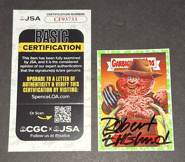 Robert Englund autographed card JSA COA