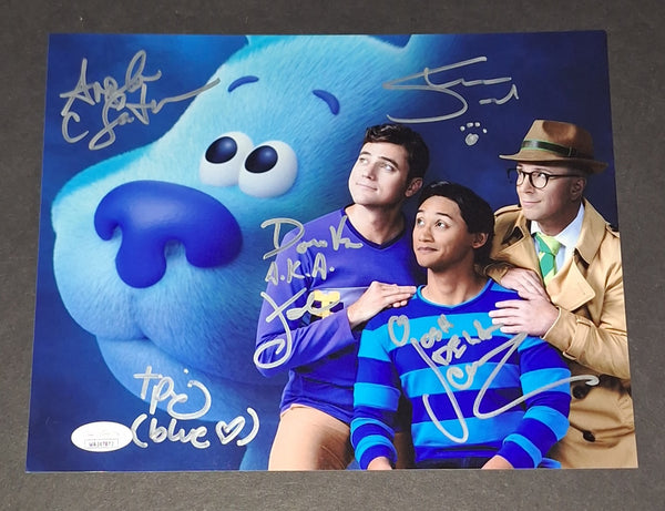 Blue's Clues autographed cast X5 8x10 JSA COA