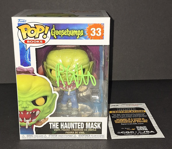 R.L. Stine Autographed Funko JSA COA