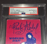 Paula Abdul autographed pass PSA/DNA COA