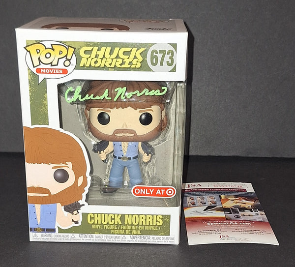 Chuck Norris autographed Funko JSA Witness COA