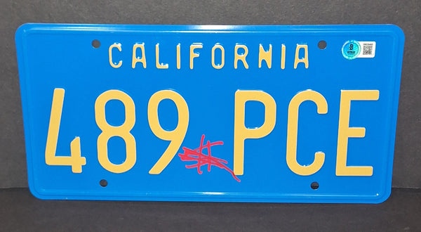 Shia LaBeouf autographed license plate Beckett COA