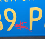 Shia LaBeouf autographed license plate Beckett COA