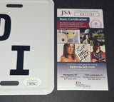 Daphne Zuniga autographed license plate