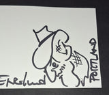 Robert Englund Autographed and Sketched 4.5x8 JSA COA