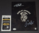 Charlie Hunnam and Ron Perlman autographed 8x10 JSA COA