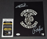 Charlie Hunnam and Ron Perlman autographed 8x10 JSA COA