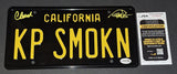 Cheech and Chong autographed license plate JSA COA