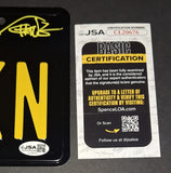 Cheech and Chong autographed license plate JSA COA