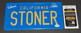 Cheech and Chong autographed license plate JSA COA