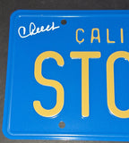 Cheech and Chong autographed license plate JSA COA