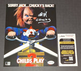 Brad Dourif autographed 8x10 Chucky Child's Play 2 JSA COA