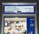 Larry Fitzgerald Autographed Card Arizona Cardinals Donruss PSA/DNA COA
