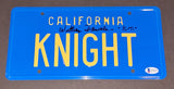 William Daniels Signed Autographed License Plate Knight Rider KITT Beckett COA
