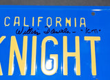 William Daniels Signed Autographed License Plate Knight Rider KITT Beckett COA