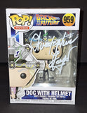 Christopher Lloyd Signed Autographed Funko Doc With Helmet Beckett COA