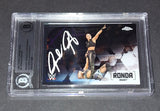 Ronda Rousy Signed Autographed Card 2020 Topps Chrome WWE Beckett COA Fanatics