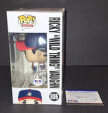 Charlie Sheen Signed Autographed Funko Major League Ricky Vaughn PSA COA