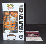 Nick Castle, Tom Morga, Will Sandin, and Chris Durand autographed Funko JSA COA