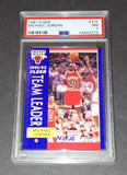 Michael Jordan Card Chicago Bulls 1991/92 Fleer Team Leader PSA 7