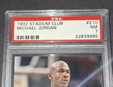 Michael Jordan Card Chicago Bulls 1992 Topps Stadium Club Members Choice PSA 7