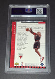 Michael Jordan Card Chicago Bulls 1999 Upper Deck Ovation Center Stage PSA 7
