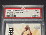 Michael Jordan Card Chicago Bulls 1998 Upper Deck Living Legends In Flight PSA 7