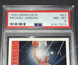 Michael Jordan 1993 Chicago Bulls Upper Deck card PSA 8