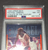 Michael Jordan 1999 Upper Deck Athlete of the Century Chicago Bulls card PSA 8