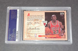 Michael Jordan 1992 Fleer Slam Dunk Chicago Bulls card PSA 8