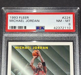 Michael Jordan 1993 Fleer League Leader Chicago Bulls card PSA 8